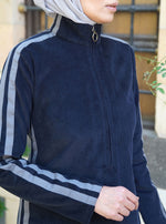 Dual Striped Corduroy Maxi Dress