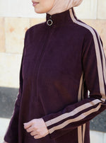 Dual Striped Corduroy Maxi Dress