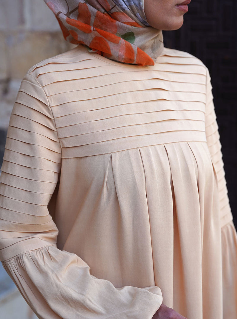 Pleated Bodice Abaya