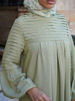 Pleated Bodice Abaya