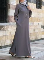 Paired Snap Button Maxi Dress