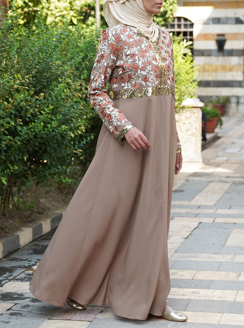 Atiqa Embroidered Abaya Gown