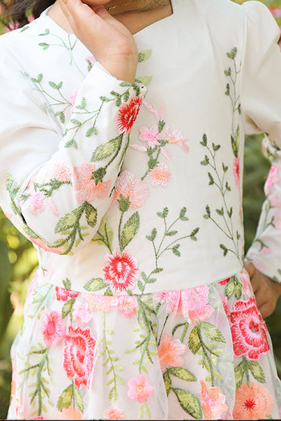 Mini Marseille Embroidered Maxi Gown