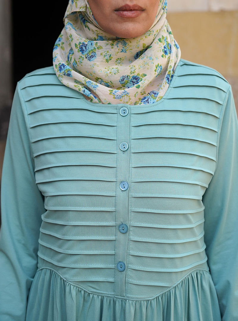 Horizontal Pleats Abaya