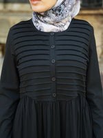 Horizontal Pleats Abaya
