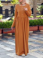 Horizontal Pleats Abaya