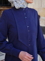 Cotton Jersey Long Buttoned Maxi Dress