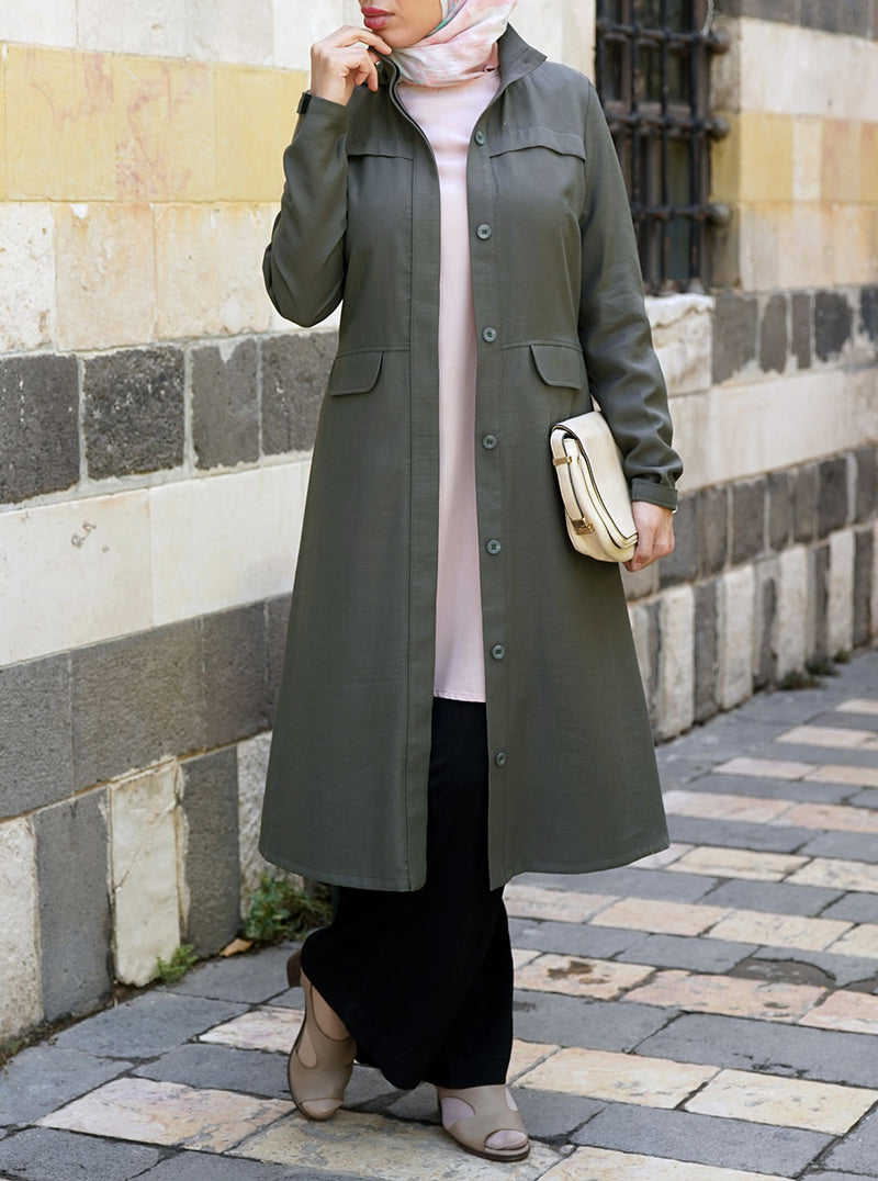 Urban Jacket with Elaticized Rear Waist