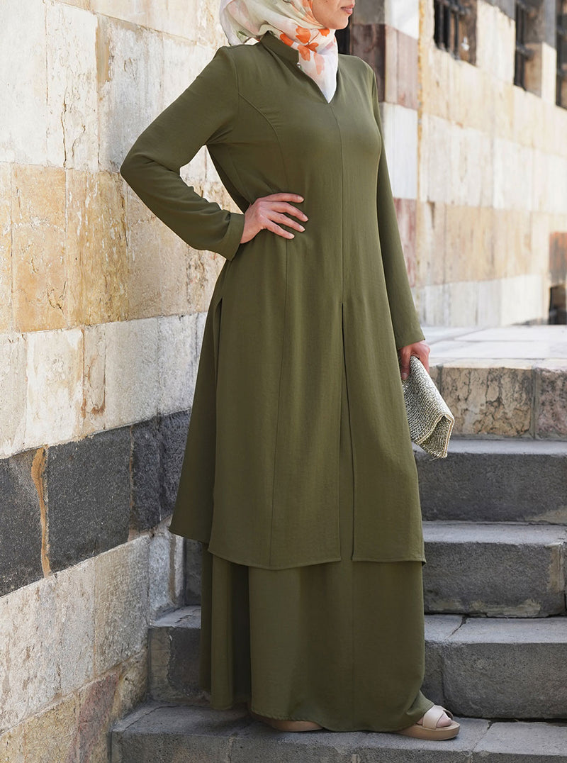 Casual Work Suit with Skirt