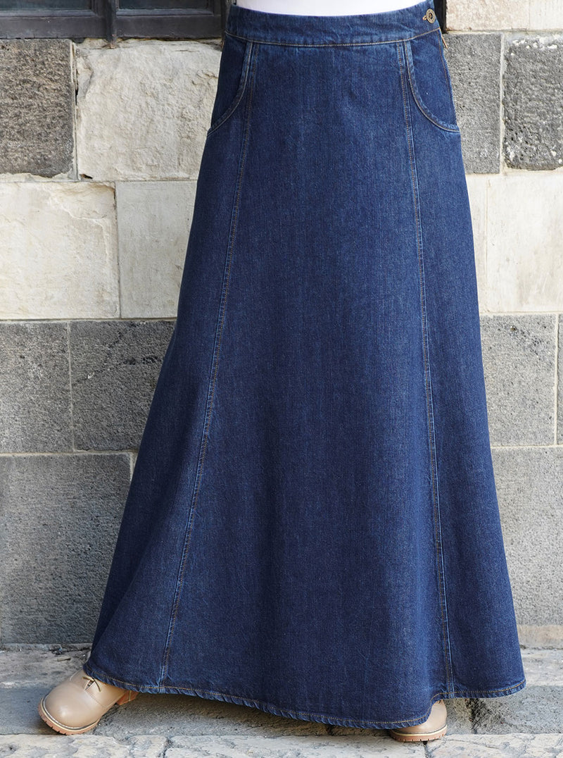 Marina Denim Maxi Skirt