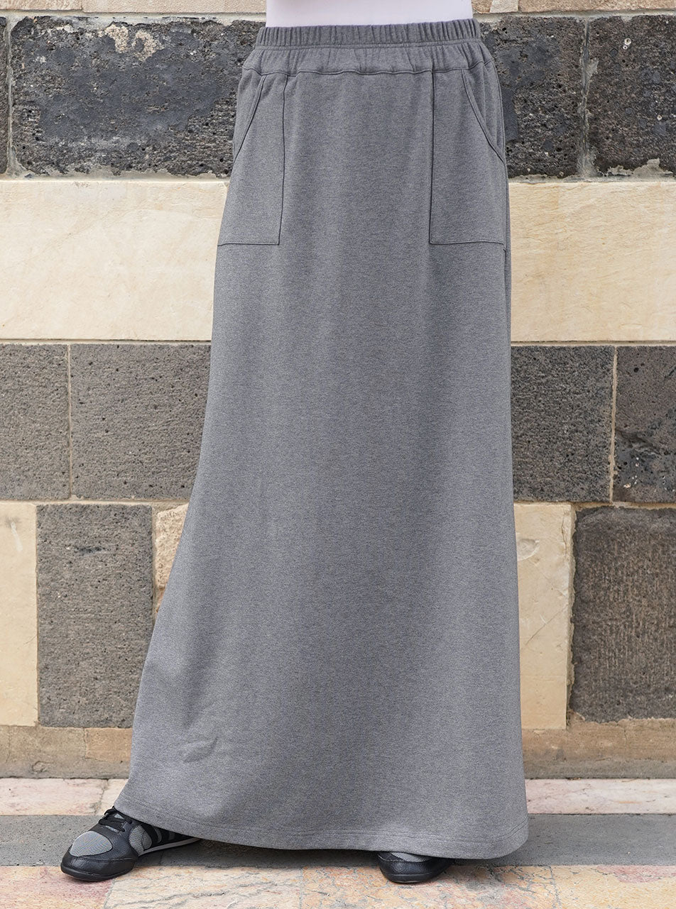 THE TOE Alster Skirt sグレー Winter Fitwalking Maxi Skirt | Shukr Clothing