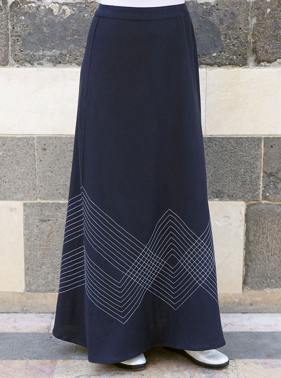 argue◆french linen flare long skirt ARGUE ☆ Argue ☆ Linen Long Flare Skirt