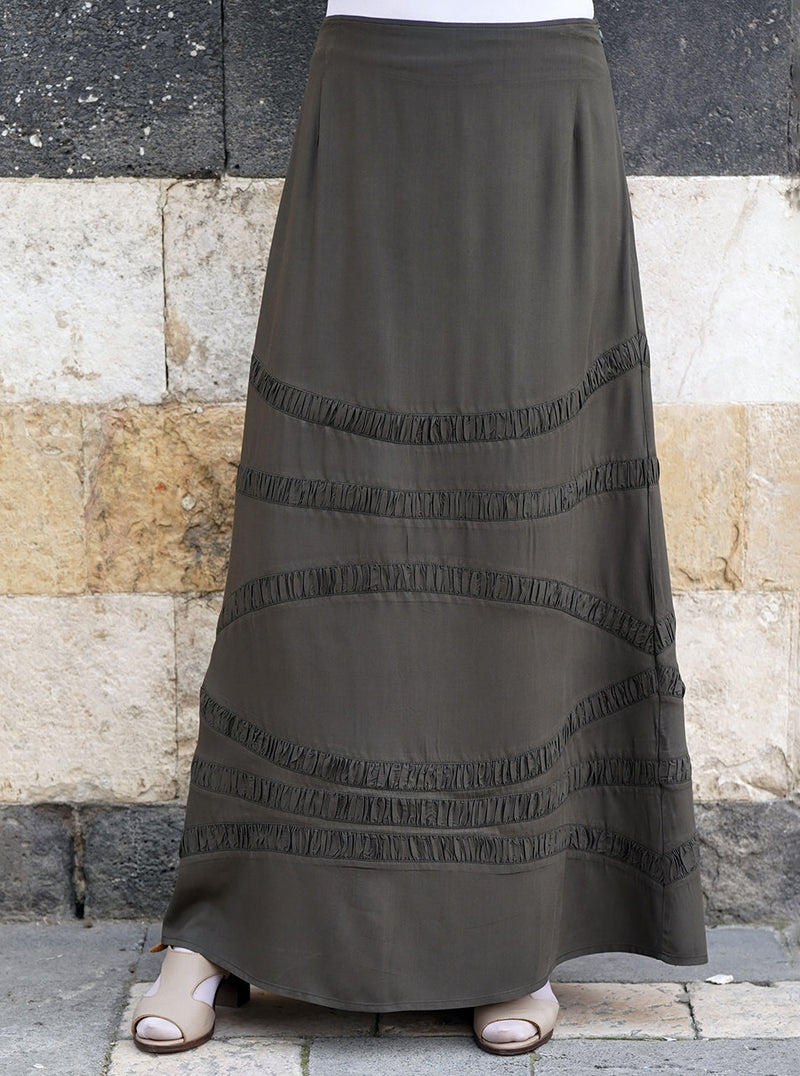 Ruffled Panels Skirt