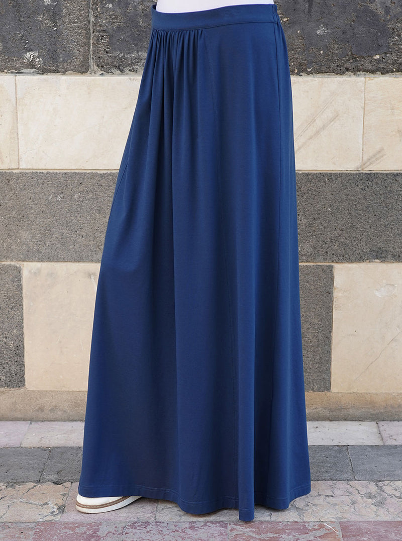 Ruched Front Jersey Maxi Skirt