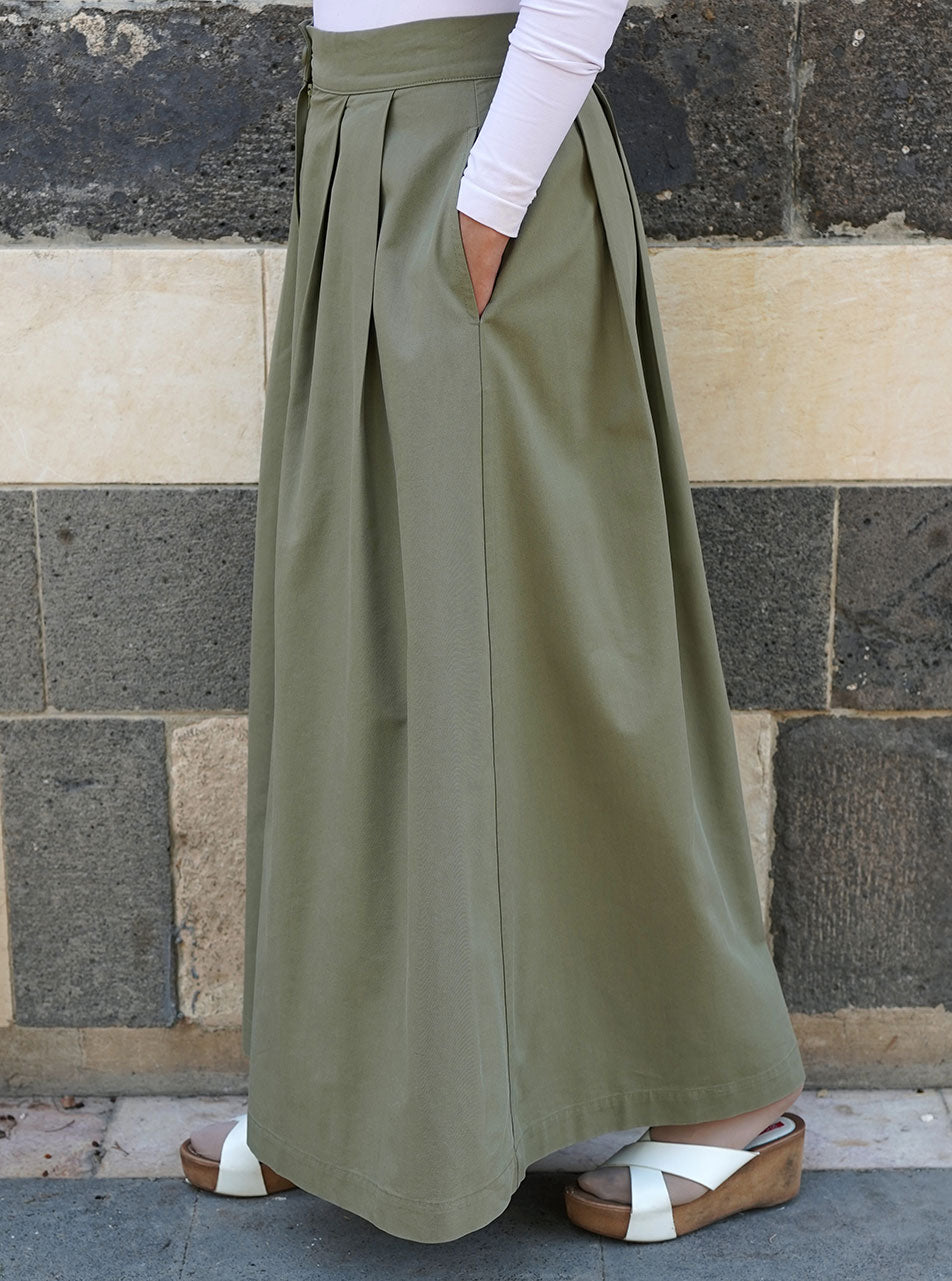 Front and Back Pleated Skirt | Shukr Clothing