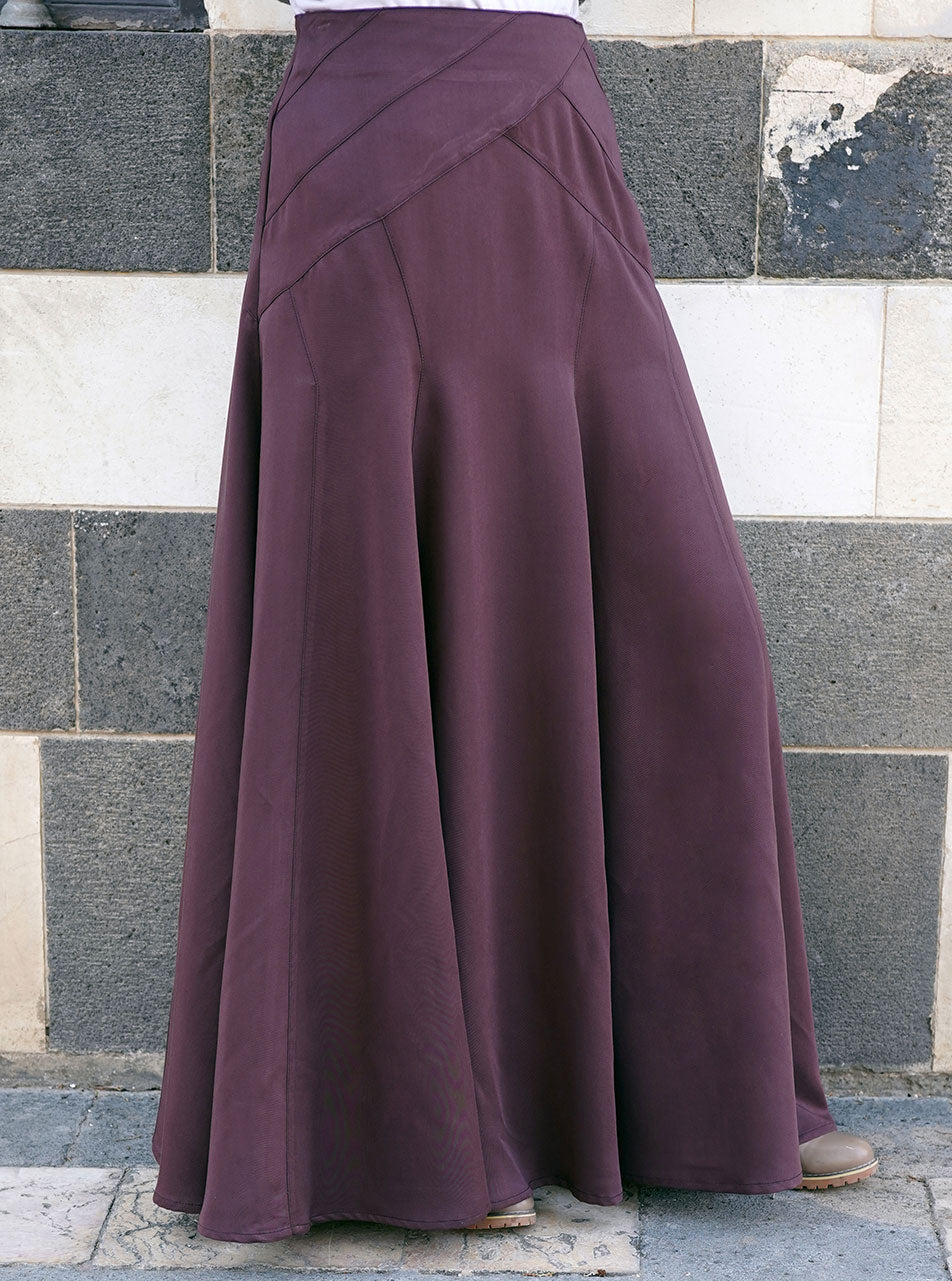 Rayon Geometric Flared Maxi Skirt | Shukr Clothing
