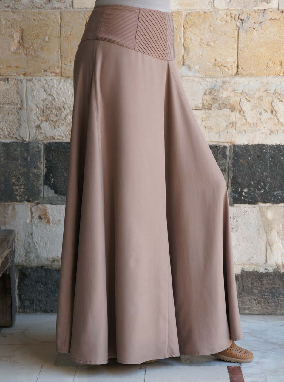 【BAON】Kumil Banding Span Pintuck Long Skirt TWEE Austin Elastic Pintuck Long Skirt | A-Line for Women