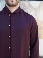 Hooded Jubba with Round Wooden Buttons