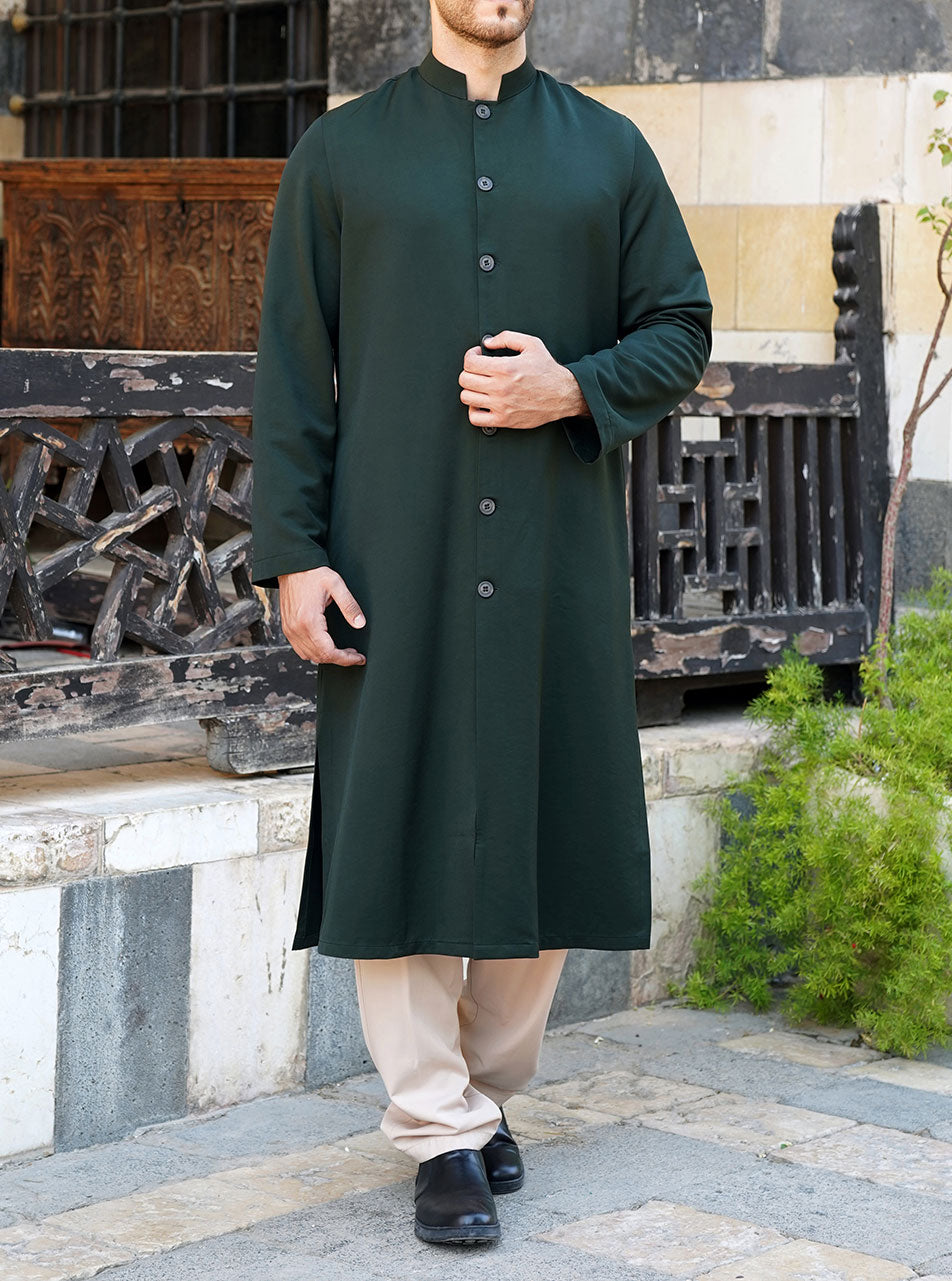 Buy Muslim Luxury Clothing Men Jubba Plain Crew Neck Navy Jubba Navy Thobe  for Men Muslim Mens Clothing Online in India - Etsy