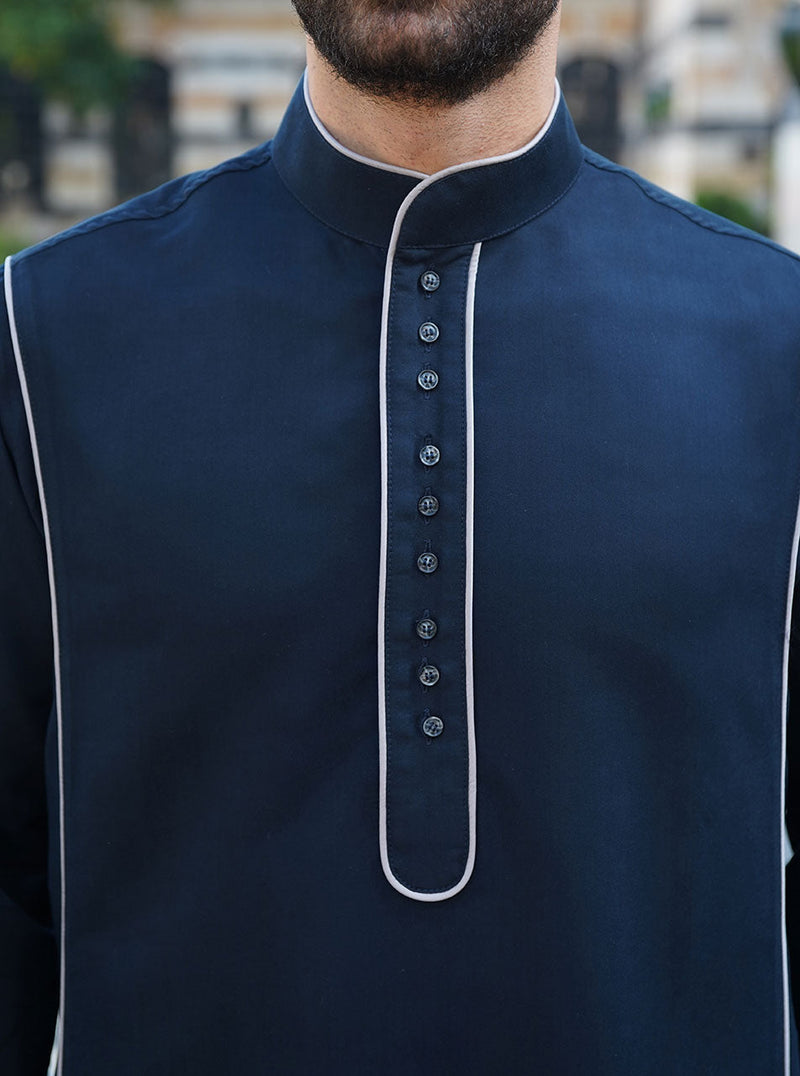 men's formal islamic thobe with piping