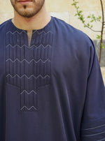 men's casual thobe with short sleeves