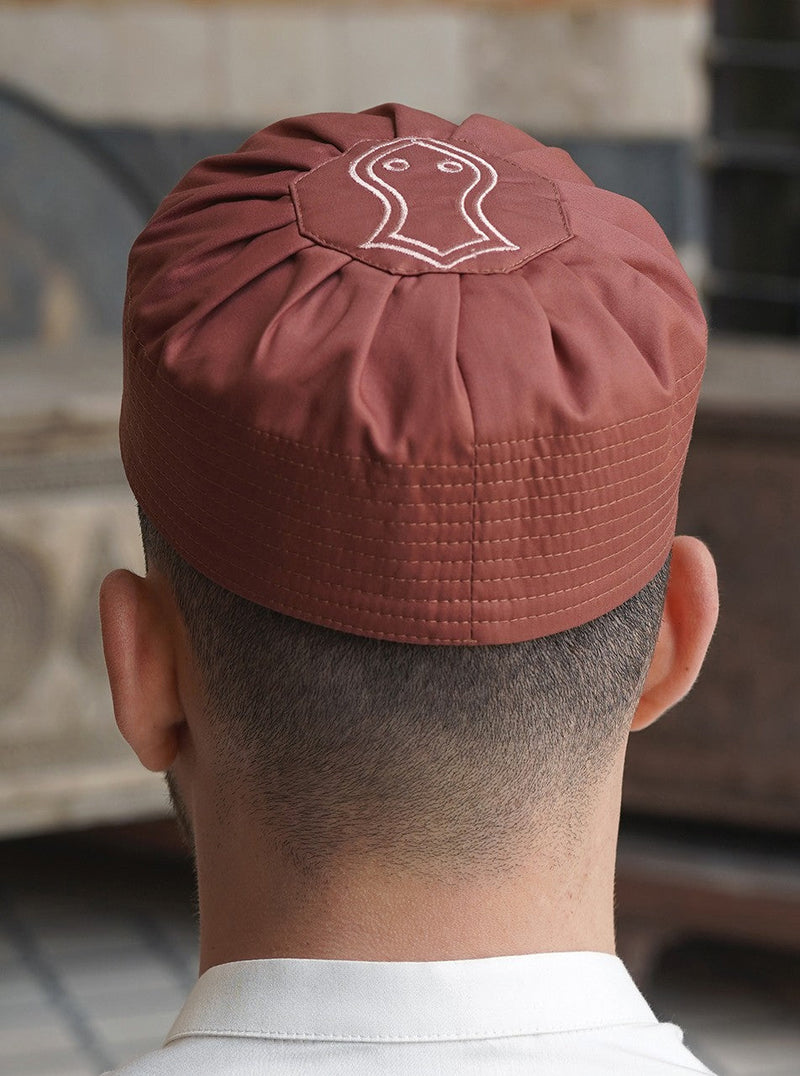 Mercerized Cotton Sandal Pleated Kufi