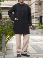 White Topstitched Linen Top