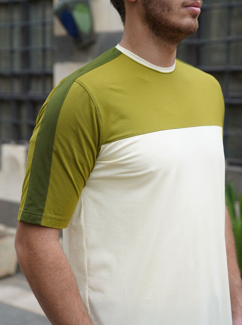 Tri-Color Short Sleeve Top