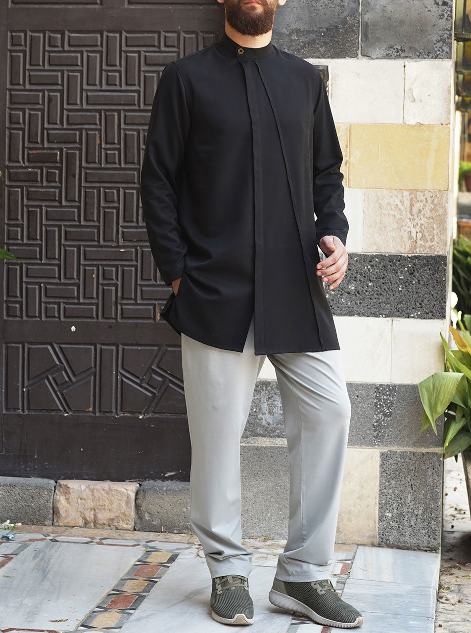 トップス not conventional asymmetry china shirt Asymmetry Shirt – ACDC RAG