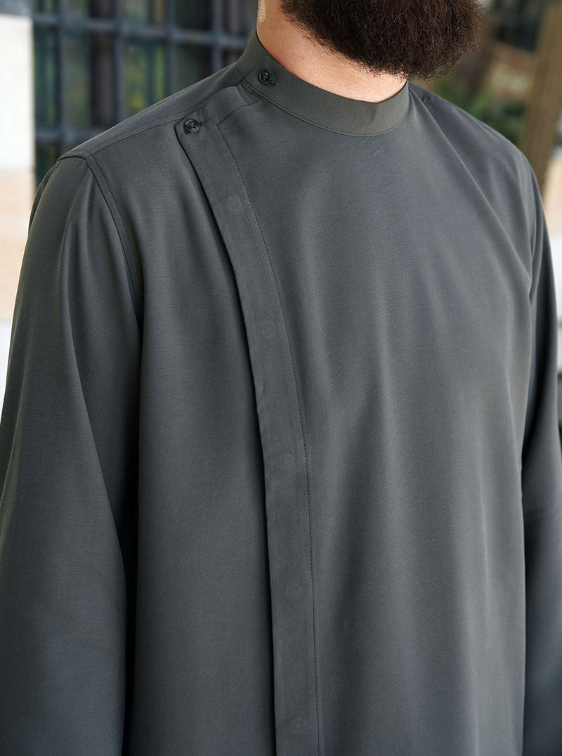 Side Buttoned Casual Jubba
