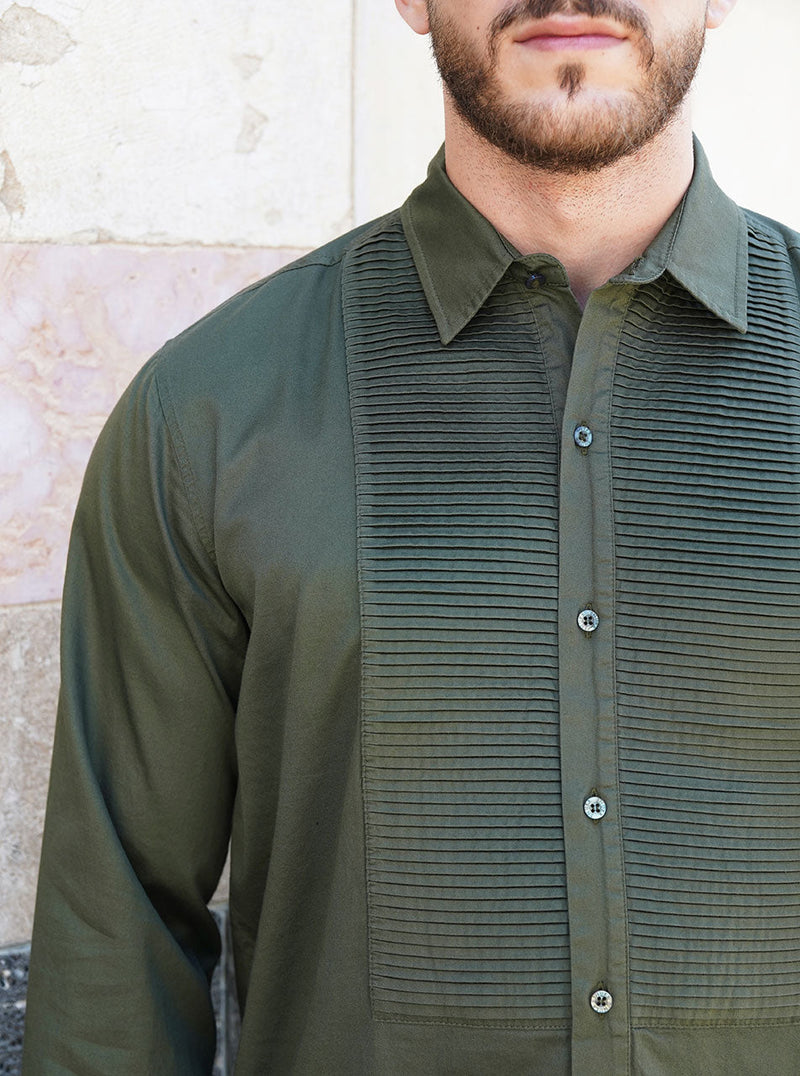 Tuxedo Pleats Shirt
