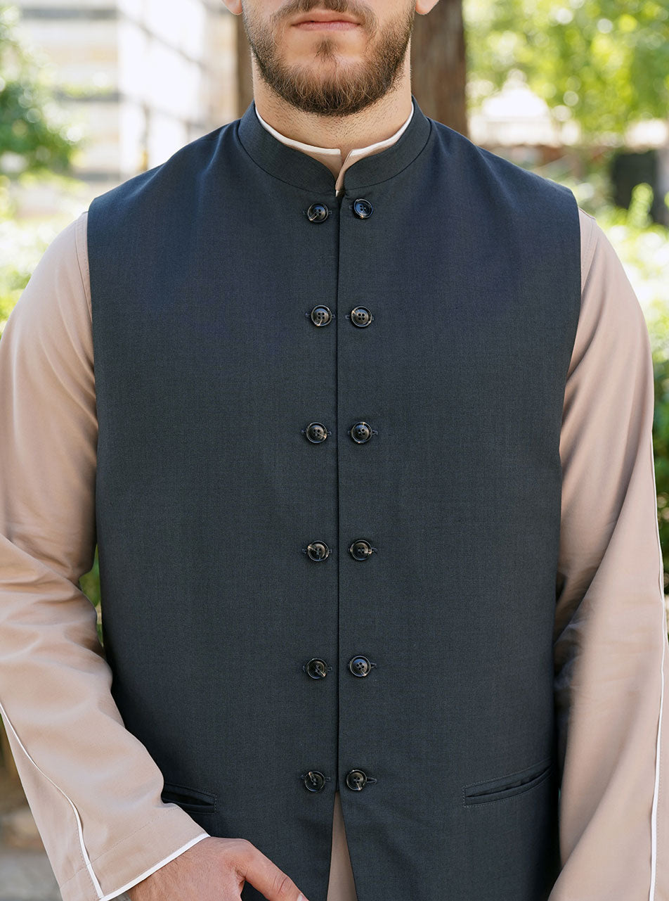 Double fashion buttoned waistcoat