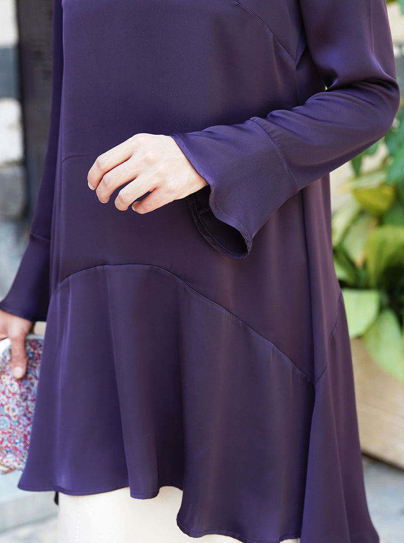 Satin Flared Cuffs Tunic | Shukr Clothing Satin Flared Cuffs Tunic | Shukr Clothing