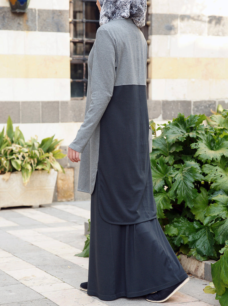 Extended Contrast Back Tunic