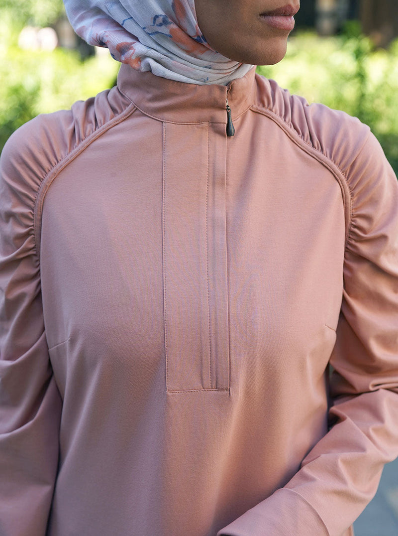 Ruched Raglan Sleeves Tunic