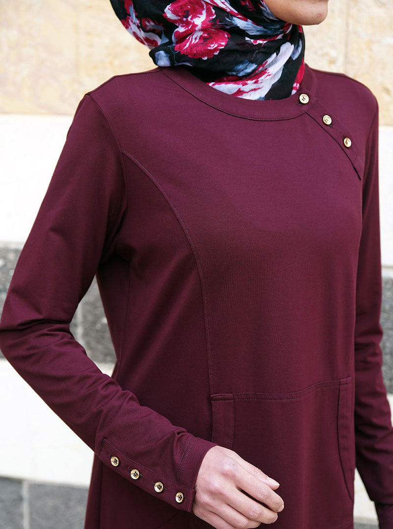 Angled Neck Opening Tunic
