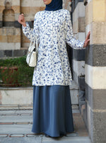 Printed Top with Tucks