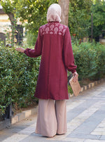 Embroidered Tunic with Pleats