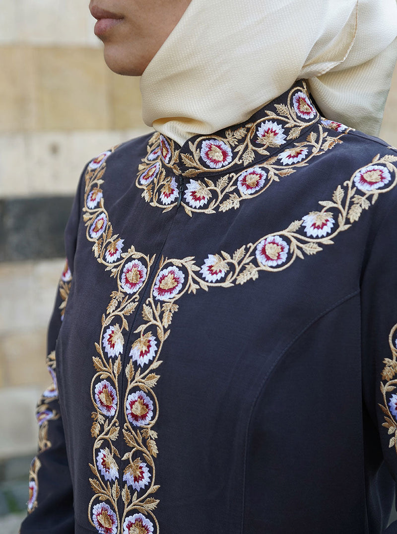 Wafa Embroidered Abaya Gown