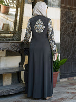 Faiza Embroidered Abaya Gown