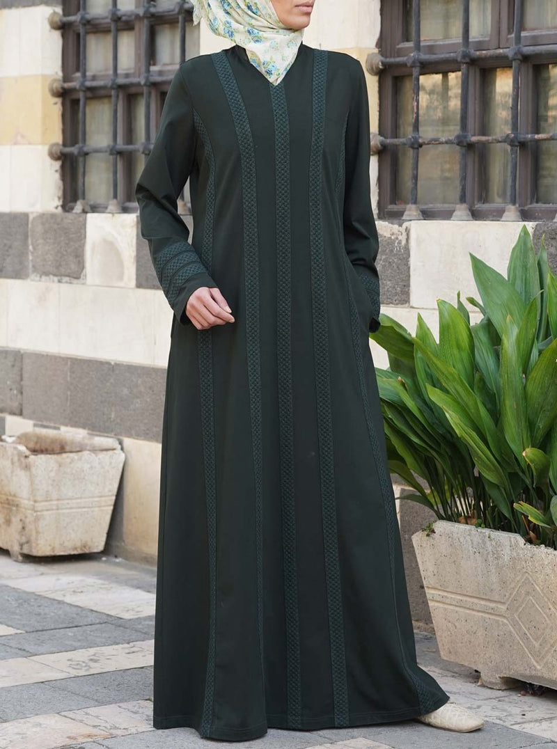 V-Neck Lace Maxi Dress