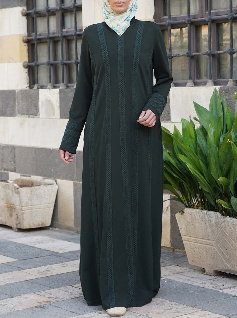 V-Neck Lace Maxi Dress