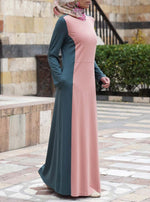 Bi-Color Light Jersey Abaya