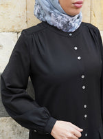 Paired Buttons Shirtdress