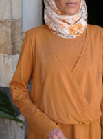 Crossover Abaya with Elasticized Waist