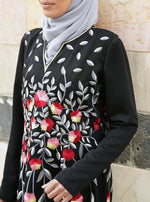 Bodice Embroidered Abaya Gown