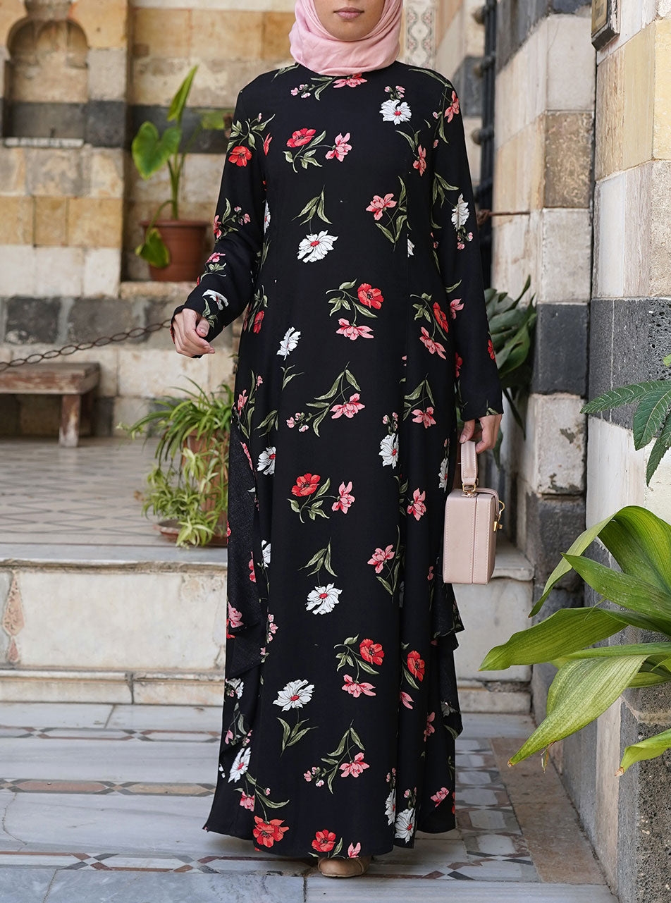 Printed abaya on sale