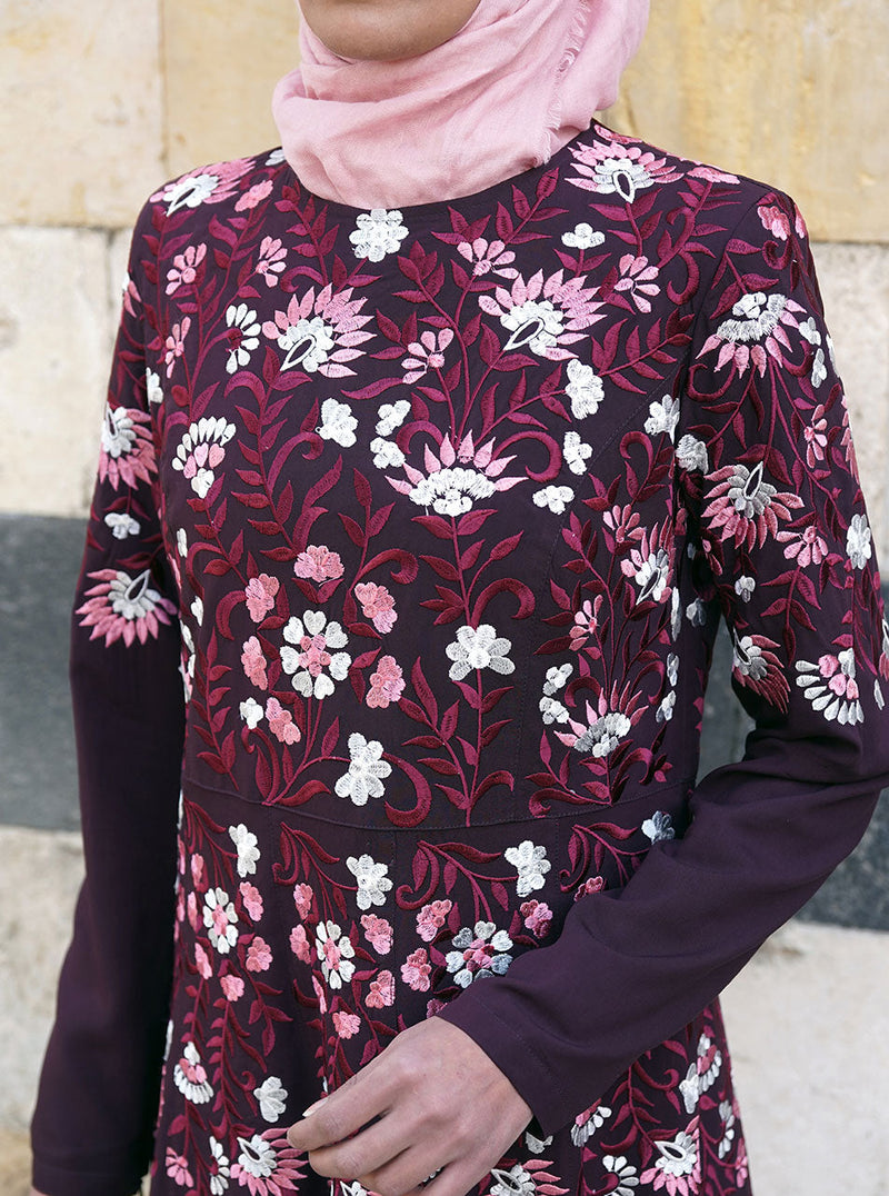 Muniba Embroidered Abaya Gown