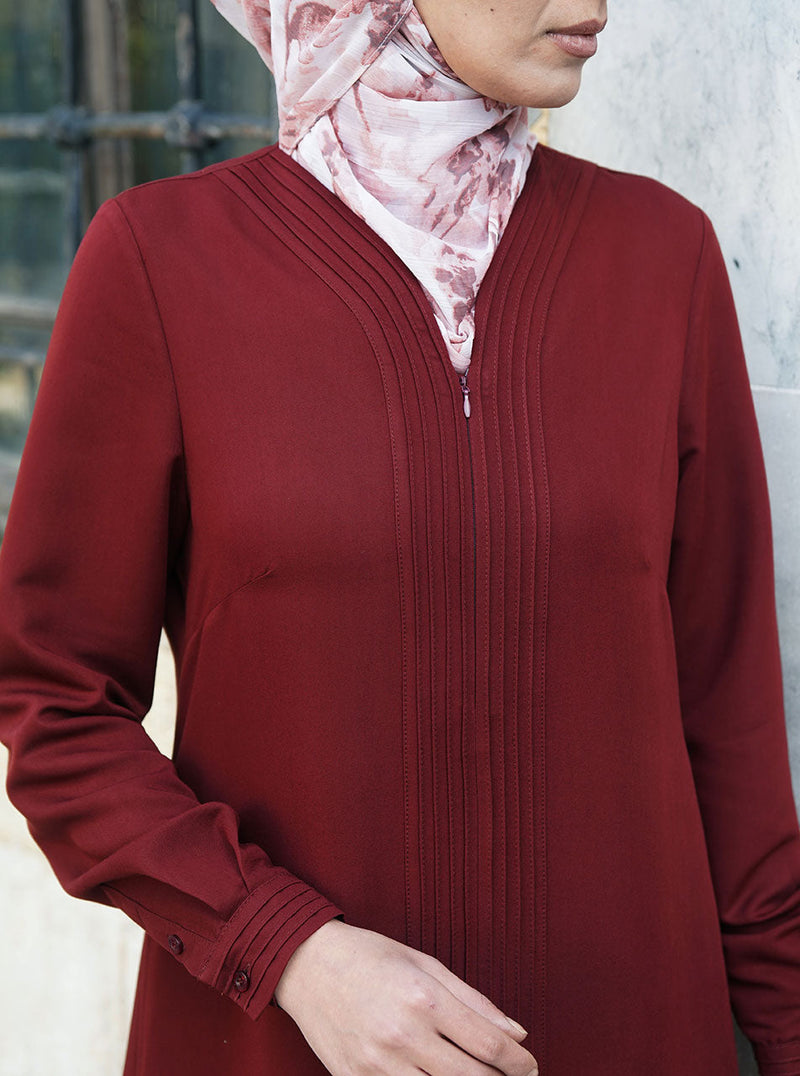 Abaya with Pintucks