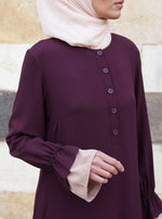 Contrast Hems Abaya